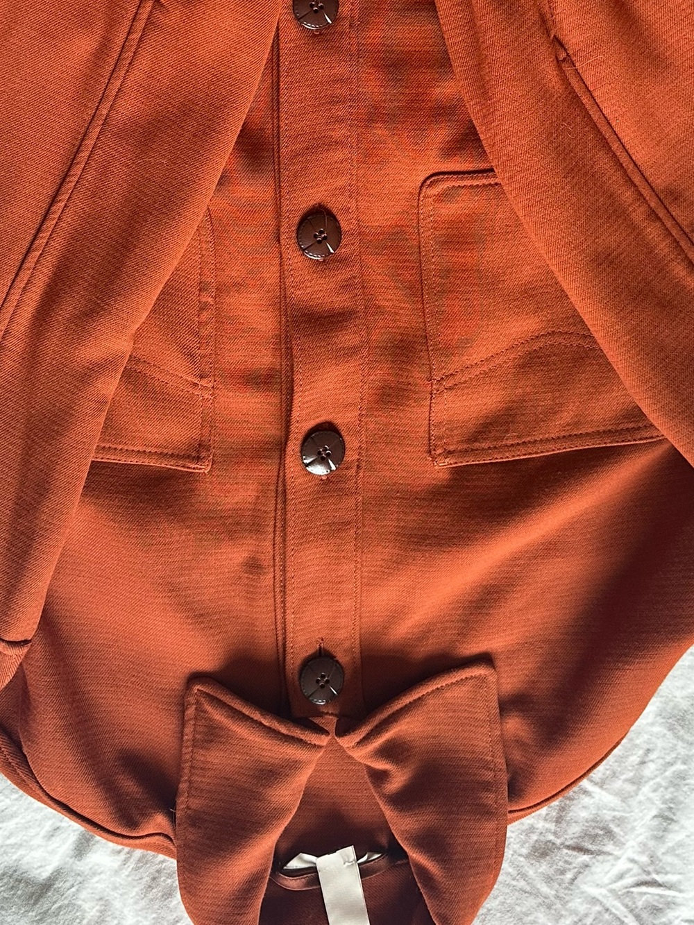 H&M Rust Oversized Utility Jacket Shacket Minimalist Button Up Coat EU 34 - Picture 3 of 12